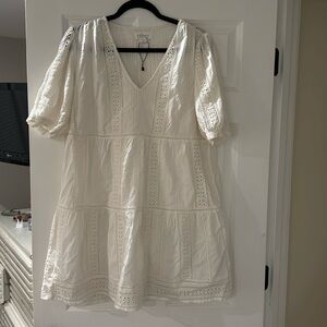 Velvet by Graham & Spencer Embroidered Babydoll Dress